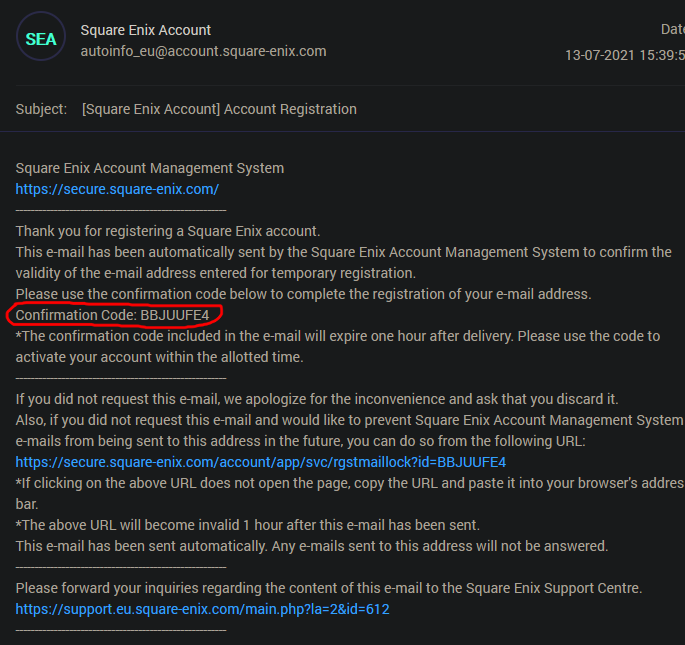 Free Trial confirmation email